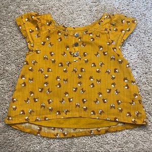 OshKosh Babygirl Fox Print Button Down Blouse